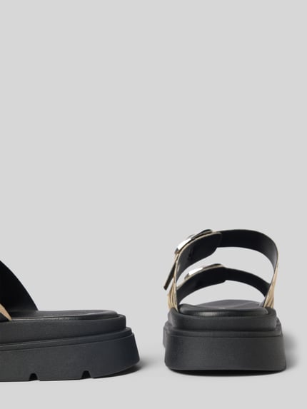 Tamaris Sandalette aus Leder mit Plateausohle Black 2