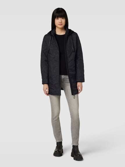 Christian Berg Woman Selection Steppjacke mit Einsatz aus Scuba und Kapuze Black 1