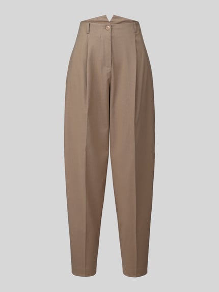 MAX&Co. barrel fit bandplooibroek met viscose, model 'BRUNO' Camel - 2