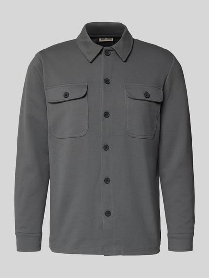 ONLY & SONS Regular fit overhemdjack met viscose Model 'NEWKODYL' Antraciet - 2