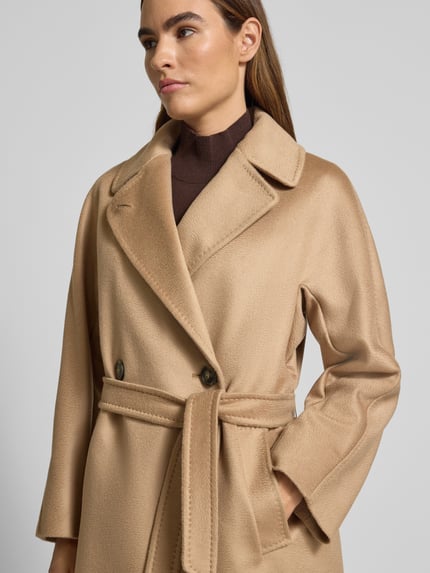 Weekend Max Mara Płaszcz wełniany o kroju regular fit z czystej żywej wełny model ‘RESINA’ Camel 3