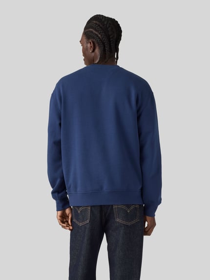Levi's® Bluza o kroju relaxed fit z mieszanki bawełny model 'NAVAL' Granatowy 5