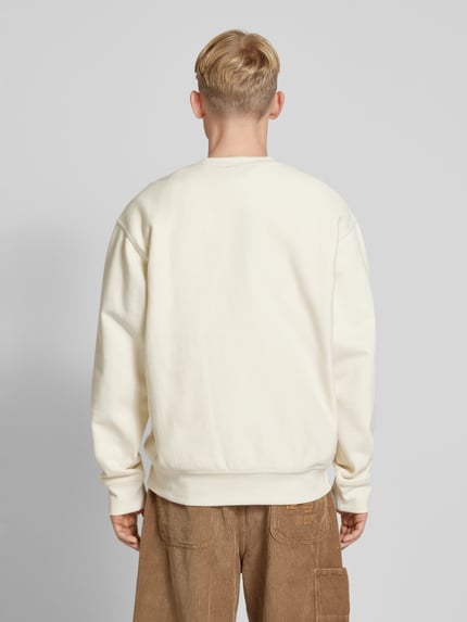 Carhartt Work In Progress Sweatshirt mit Label-Stitching Offwhite 5