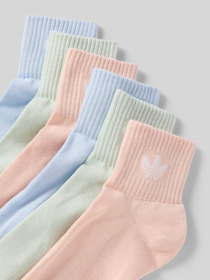Productfoto, Socken aus Baumwoll-Mix im 6er-Pack van adidas Originals, unikleuren, logo-print, fijne katoenmix, elastische boord, multipack.