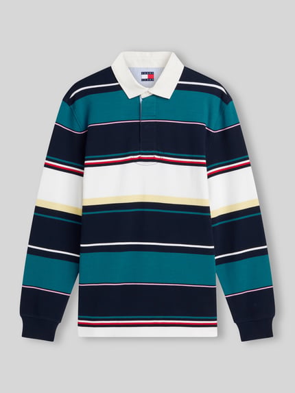 Tommy Jeans Koszulka rugby o kroju regular fit z czystej bawełny Granatowy 2