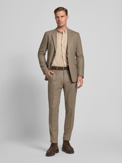 Selected Slim Fit Freizeithemd aus reiner Baumwolle Modell 'SLIMOWEN' Beige Melange 1