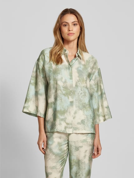 b.young Relaxed Fit Hemdbluse mit 3/4-Arm Modell 'IBINE' Mint 4