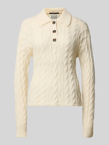 Scotch & Soda Gebreide pullover met kabelpatroon Beige - 2