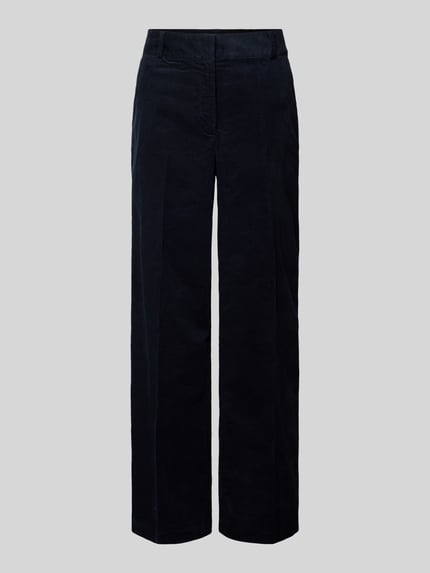 Tom Tailor Wide Leg Marlenehose aus Baumwoll-Mix Dunkelblau 2