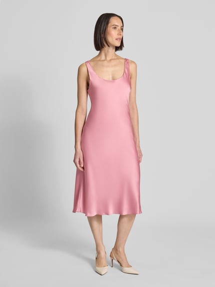 Lauren Ralph Lauren Knielanges Kleid mit Rundhalsausschnitt Modell 'CARESHA' Altrosa 4