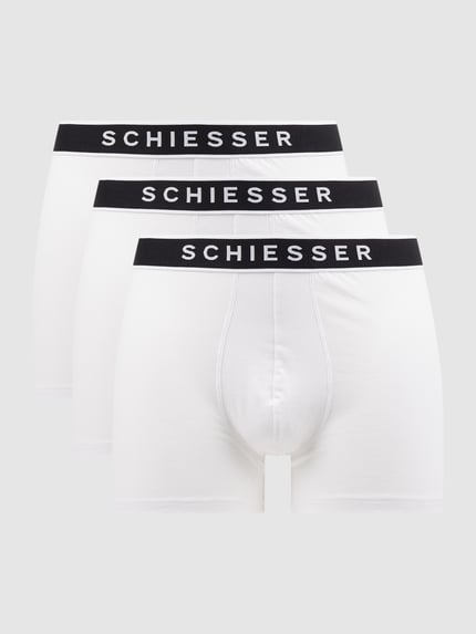 SCHIESSER Trunks mit Stretch-Anteil im 3er-Pack Weiss 1