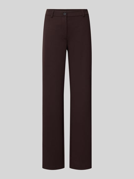 FREE/QUENT Straight Fit Stoffhose mit Viskose-Anteil Modell 'Nanni' Dunkelbraun 2