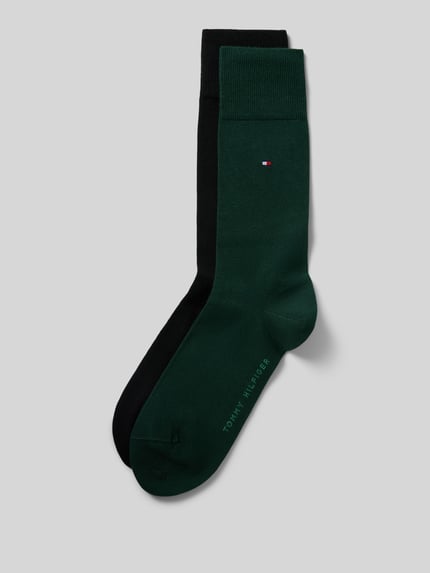 Produktfoto, zielono-czarne skarpety aus mieszanka bawełny von Tommy Hilfiger, delikatna faktura, Herren Socken von Tommy Hilfiger