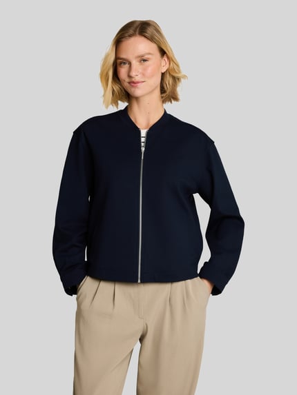 Tom Tailor Regular Fit Kurzblazer aus Viskose-Mix Marine 4