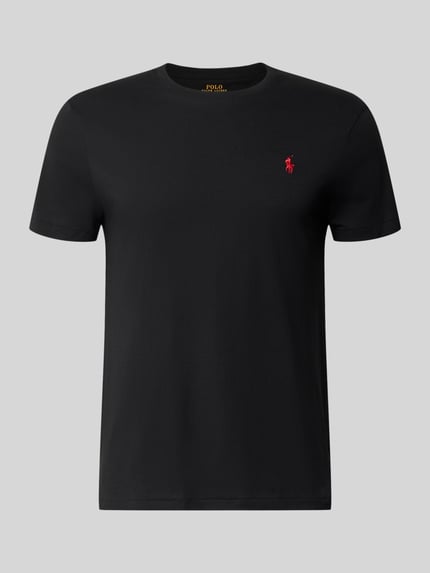 Produktfoto, Regular Fit T-Shirt-Set aus reiner Baumwolle von Polo Ralph Lauren, Schwarz, glatte Oberfläche, dezentes rotes Logo vorne
