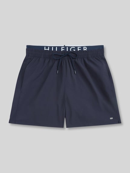 Tommy Hilfiger zwembroek met logo in band Marineblauw - 2