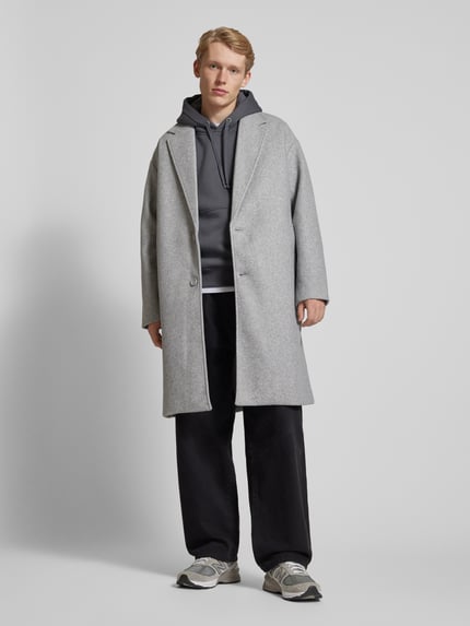 ONLY & SONS Oversized Mantel mit Reverskragen Modell 'WORF' Hellgrau Melange 1