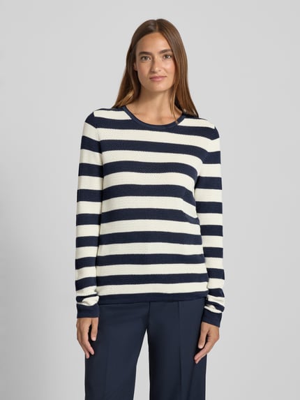 Christian Berg Woman Strickpullover mit Grobstrick Dunkelblau 4