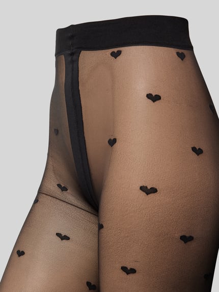 camano 20 DEN Strumpfhose mit Motiv-Stitching Black 2