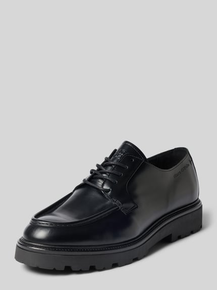 Produktfoto, zwarte veterschoenen uit rundleer van Marc O'Polo, herenmodel, met stevige zool, glanzend oppervlak, Heren Schnürschuhe von Marc O'Polo