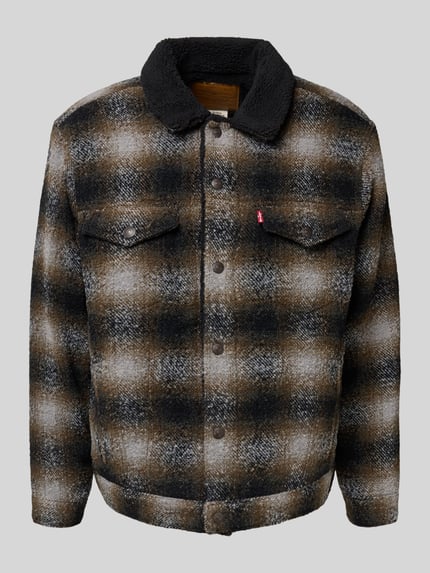 Levi's® Loose fit overhemdjack met wol Model 'James' Middenbruin - 2