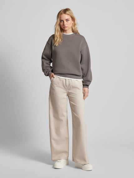Carhartt Work In Progress Broek met wijde pijpen, model 'JENS' Steengrijs - 1