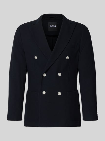 BOSS slim fit colbert van katoenmix model 'C-Hanry-J-DB' Marineblauw - 2