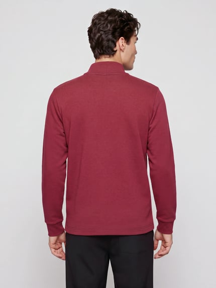 HUGO Sweatshirt mit Logo-Patch Modell 'Derytur' Bordeaux 5
