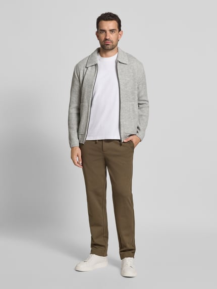 Lindbergh Stoffhose mit elastischem Bund Oliv 1