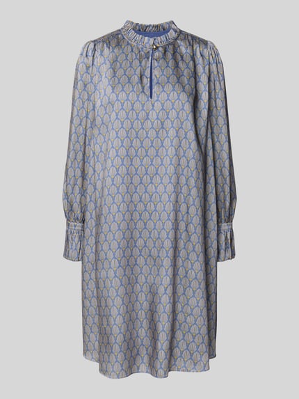 JOOP! Knielanges Kleid mit Schlüssellochausschnitt Hellblau 2