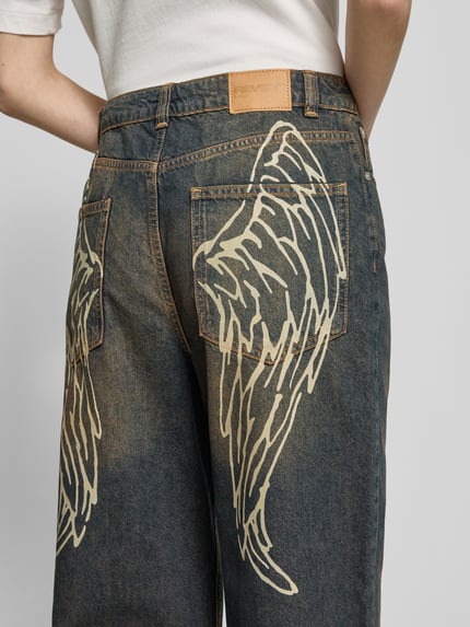 REVIEW Baggy fit jeans in 5-pocketmodel Donkerblauw - 3