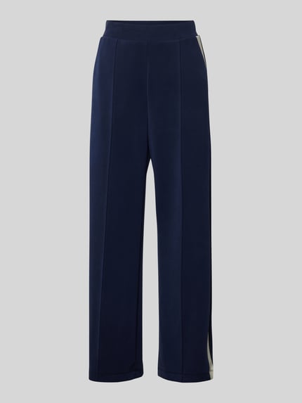 Rich & Royal Straight leg stoffen broek met galonstrepen Marineblauw - 2