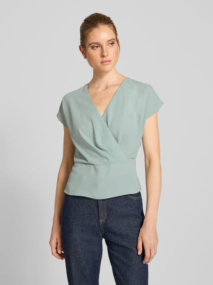 Jake*s Collection Blusenshirt in Wickel-Optik Lind 4