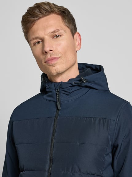 Blend Gewatteerd jack met capuchon model 'EVIAN' Donkerblauw - 3