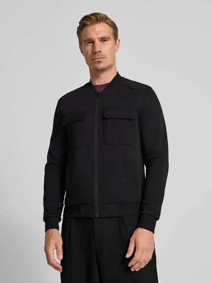 Antony Morato Slim fit sweatjack met viscose, model 'Neuter' Zwart - 4