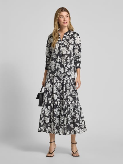 Emily Van den Bergh Blusenshirt mit V-Ausschnitt BLACK 1