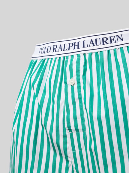Polo Ralph Lauren Relaxed Fit Pyjama-Shorts mit elastischem Label-Bund Gruen 2