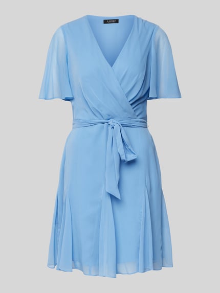 Lauren Ralph Lauren Knielanges Wickelkleid aus Chiffon Modell 'WANDELLA' Sky 2