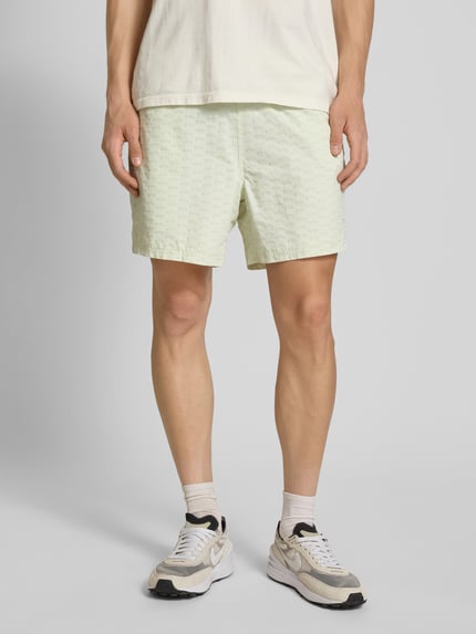 BLKVIS Regular Fit Shorts mit Label-Stitching Hellgruen 4