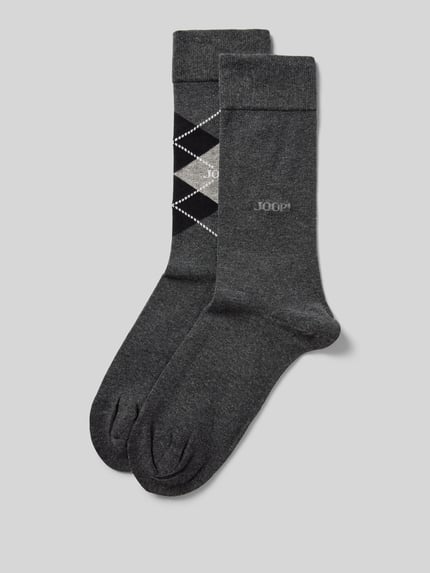 JOOP! COLLECTION Sokken met ribboord Antraciet gemêleerd - 1