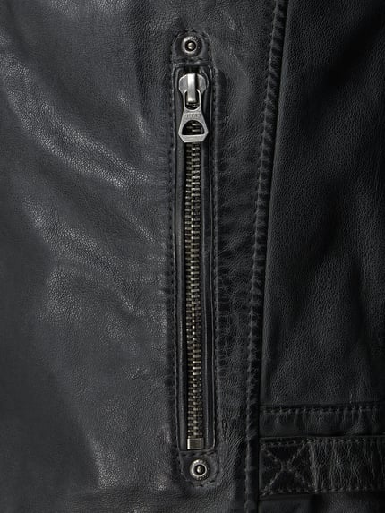 MAURITIUS Lederjacke mit abnehmbarer Kapuze Modell 'Rylo' Anthrazit 2
