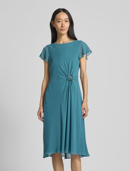 Christian Berg Cocktail Cocktailkleid mit Ziersteinbesatz Smaragd Melange 4