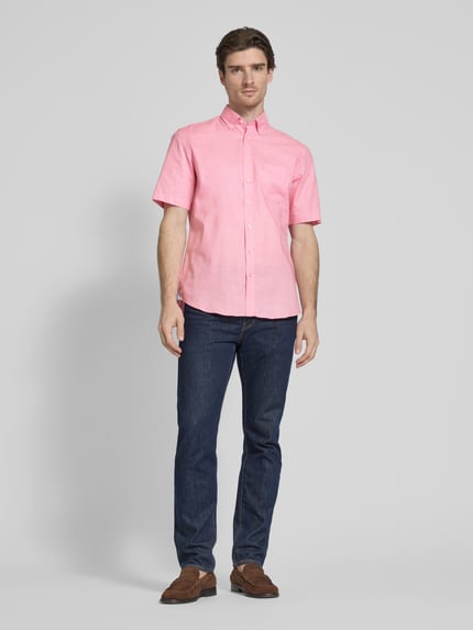 Fynch-Hatton Freizeithemd mit Knopfleiste Rosa 1