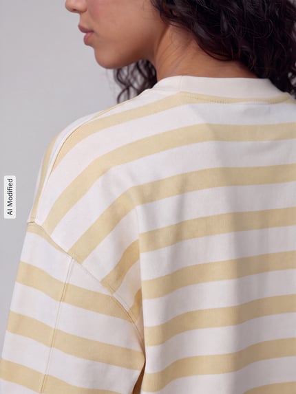 ARMEDANGELS Bluza o kroju oversized z czystej bawełny model 'FRANKAA' Jasnożółty 3