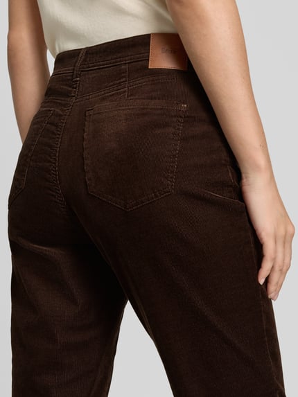 Brax Smalle broek van mix van katoen en lyocell model 'CAROLA' Donkerbruin - 3