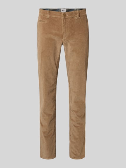 Brax Slim fit corduroy broek met achterzakken, model 'Fabio' Beige - 2
