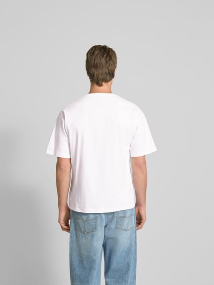 Diesel T-Shirt mit Label-Print Weiss 5