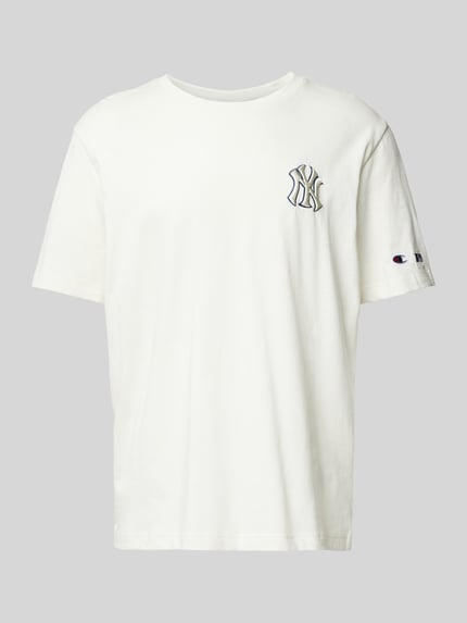 Champion T-shirt z detalem z logo Écru 2