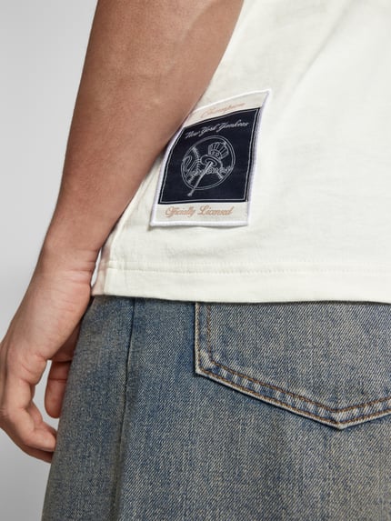 Champion T-shirt z detalem z logo Écru 3
