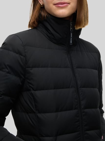 Tommy Hilfiger Slim Fit lange donsjas met stormboeien Zwart - 3